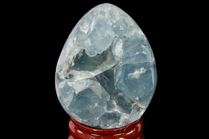 Crystal Filled Celestine (Celestite) Egg Geode - Madagascar #140271